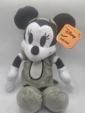 Disney Halloween Minnie Mouse Beanie Plush black white Just Play 10" Stuffed