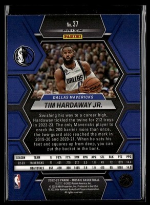 Tim Hardaway Jr. 2022-23 Panini Mosaic #37 Reactive Yellow Dallas
