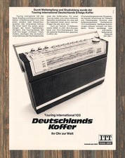 ITT Schaub-Lorenz Touring internat. - Reklame Werbeanzeige Original-Werbung 1972