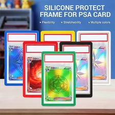 3-12x Silicone Bumper Guard Slab Protector Skin Dust-Proof For PSA Graded Cards