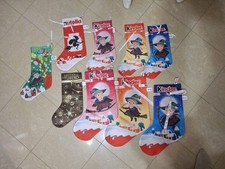 Set Misto Di 6 Calze Befana Kinder (Vuote) Più 1 Ferrero 1 Tic Tac 1 Nutella 