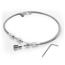 24 Inch, Universal Throttle Cable, Stainless Steel Braided Cover, Aluminum 