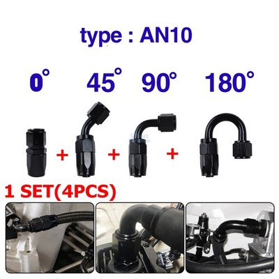 4Pcs AN10 Swivel Hose End Fitting Adapter for PTFE Oil/Fuel/Gas Hose Line