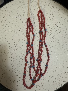 Red Coral Triple Stranded Necklace