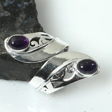 Amethyst Gemstone Ethnic Handmade Ring Jewelry Gift US Size-7.25 AR 15975