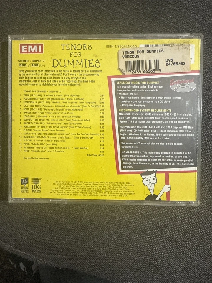 ТЕНОРЫ ДЛЯ ЧАЙНИКОВ — теноры для чайников / улучшенные — компакт-диск — улучшенные — - Изображение 2 из 2