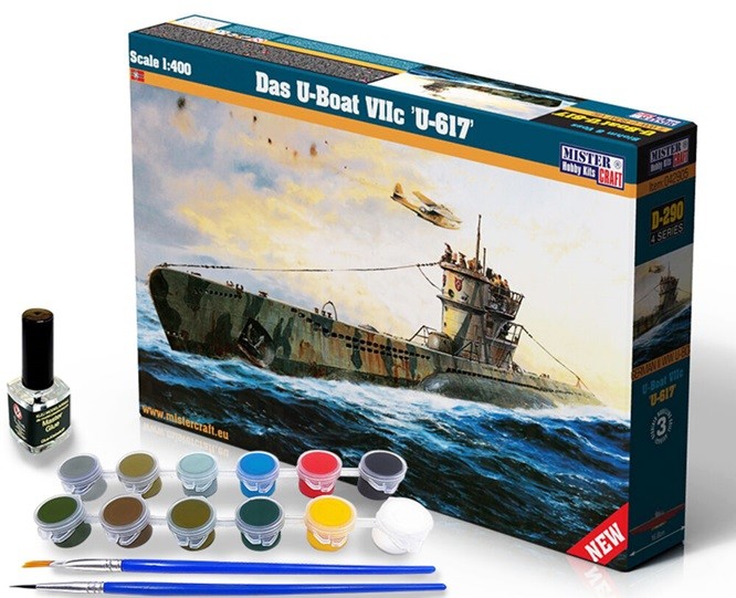 Mistercraft SD-290 - 1:400 The Submarine VIIC U-617 Start Set - New