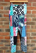 Pantaloni da festival estivi fatti a mano S patchwork indonesiano hippie viscosa tasche