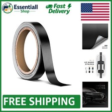 Black Matte Adhesive Vinyl Tape 0.25 X 30ft - Scratch Grime Resistant Rolls Black Matte Adhesive Vinyl Tape 0.25 X 30ft - Scratch Grime Resistant Rolls