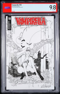 Dynamite Vampirella Black & White #18 ERGÜN GÜNDÜZ VARIANT Cover PSA 9.8 NM/MT