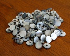 47 Grey Mother of Pearl Accordion Buttons Chromatic Treble RH felt pads