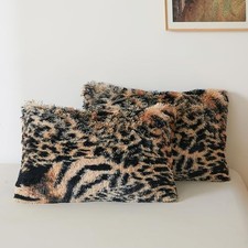 Fluffy Faux Fur Tiger-Leopard 36" x 20" (Pack of 2) Tiger-leopard Patchwork