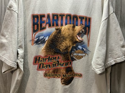 Harley Davidson Beartooth Billings Montana Shirt -tan - 2XL - USA Made