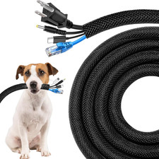Cord Protectors from Pets No Chew, 10ft - 1/2 inch Ultra Durable Cord Covers for