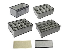 Scatola tessuto portaoggetti biancheria calzini contenitore salvaspazio armadio