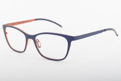 Orgreen BLINK 694 Matte Navy Blue / Matte Caramel Titanium Eyeglasses 52mm