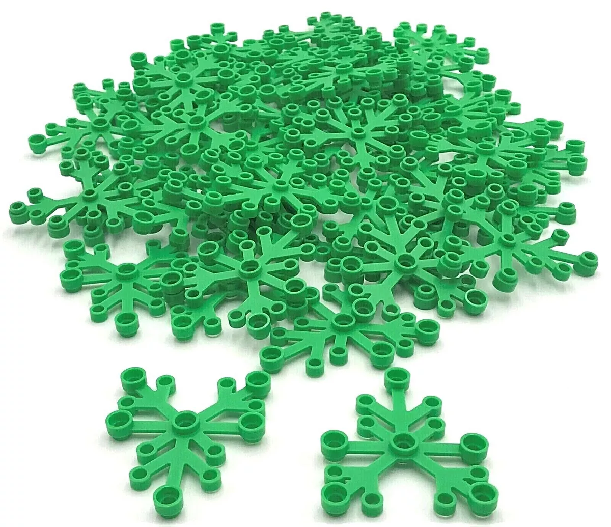 Lego 50 New Bright Green Plant Leaves 6 x 5 Stud Tree Leaf Pieces Parts