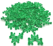 Lego 50 New Bright Green Plant Leaves 6 x 5 Stud Tree Leaf Pieces Parts