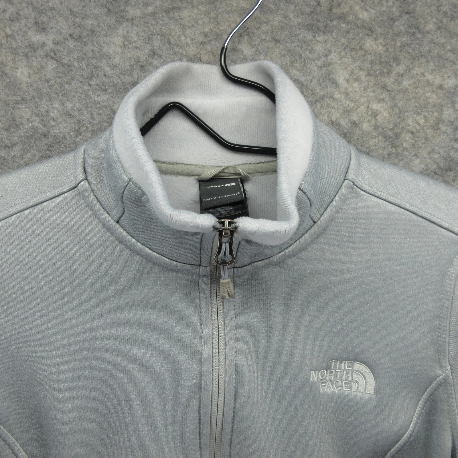 north-face full zip sweater long sleeve mock neck jacket