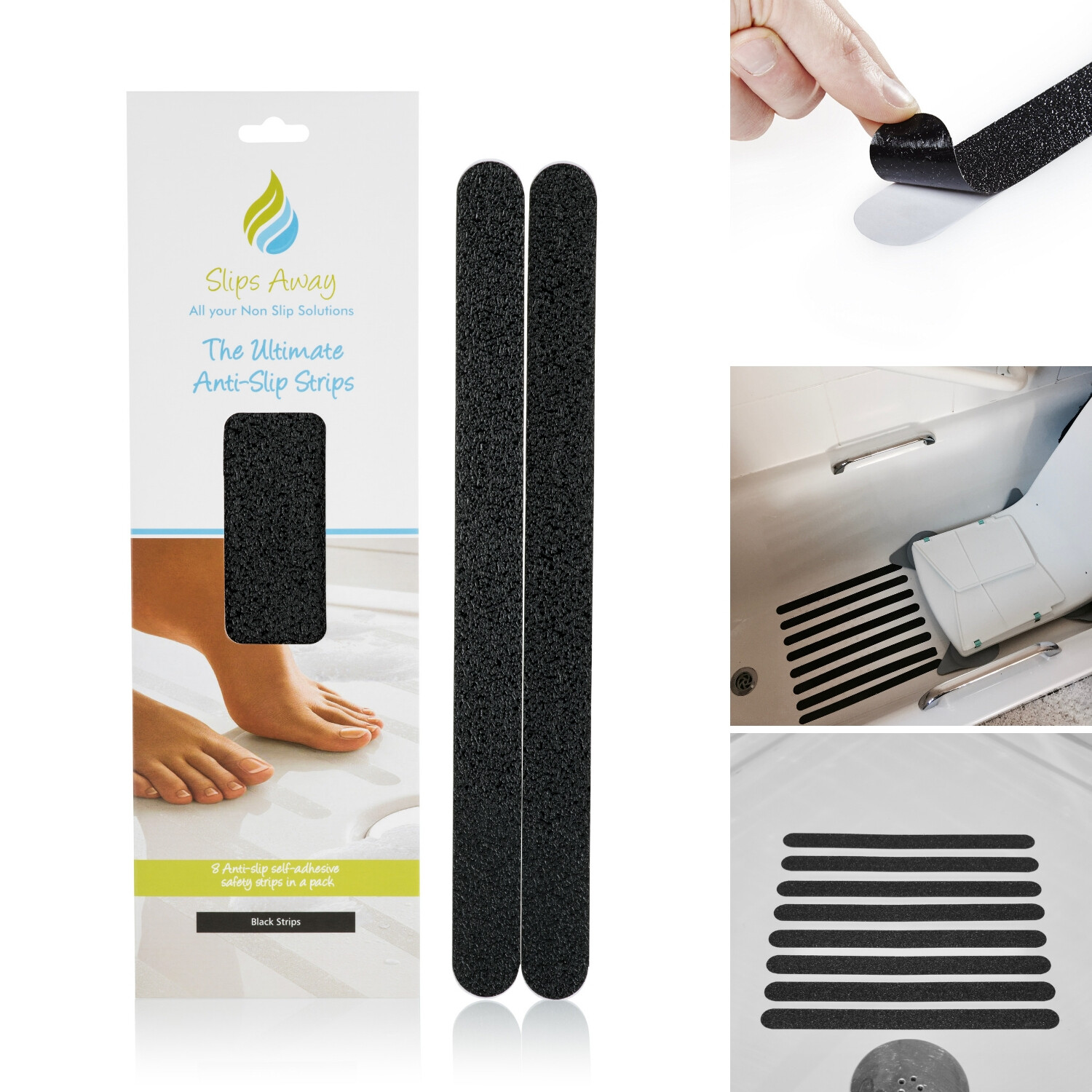 NON SLIP BATH MAT SHOWER TRAY SAFETY STRONG GRIP STICKERS NON RUBBER