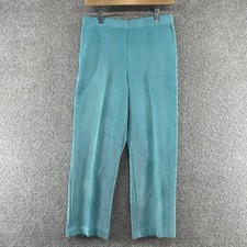 Alfred Dunner Women's Pants Size 8 Blue Elastic Waist Straight Leg Pull On