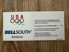 Bell South Olympic  Payphone Lower Sign Plastic Placard