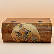 Vintage Holly Hobbie Wooden Trinket/Jewerly Box