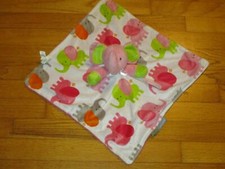 Blankets  Beyond Pink Green Elephant Security Blanket/Lovey