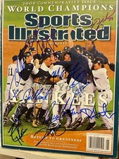 2009 NY YANKEES MULTI SIGNED SPORTS ILLUSTRATED WS CHAMPS CC SABATHIA, GIRALDI..