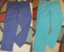 2 pc US Uniform Drawstring Scrub Pants W/ Pocket Sz S Teal Navy