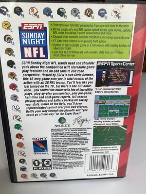 ESPN Sunday Night NFL (Sega Genesis, 1994)