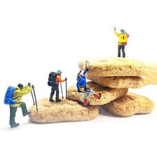 Realistic 1/64 Climbing People Figures Mountaineering People Figurines Miniature