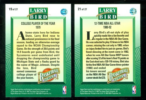 1992-93 UPPER DECK NBA BASKETBALL CARD HEROES SEE LIST - Picture 15 of 31
