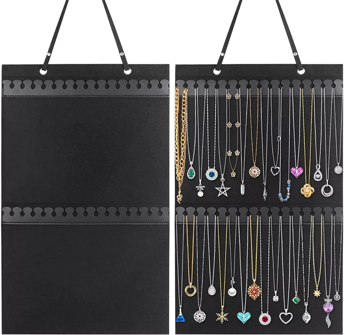 Jewelry Organizer Wall, Necklace Organizer Wall, Wall Necklace Storage,  Earring Storage Wall, Jewelry Wall Display, Wall Mount Jewelry Rack