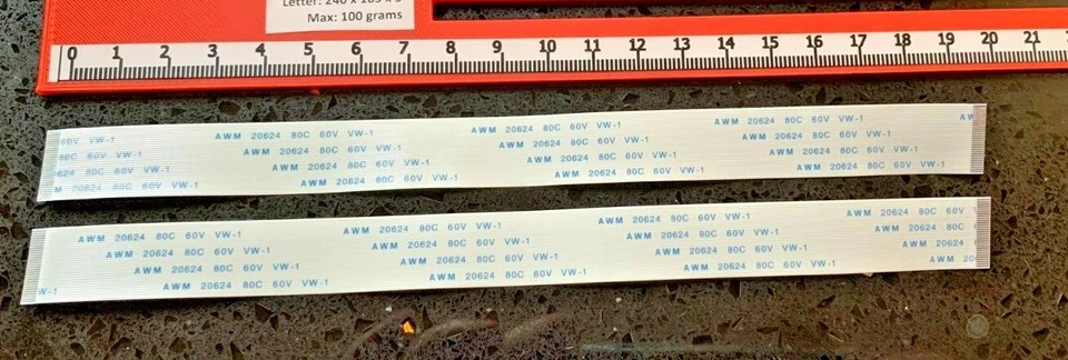 2 x AWM 20624 80C 60V VW-1 - 30 Pin - 0.5mm Pitch - 200mm Long FFC - A Type - Image 2 of 4