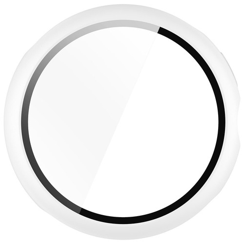 Tempered Glass+Cover PC Shell Film Cover for Google Pixel Watch3 45MM(White) - Zdjęcie 6 z 7