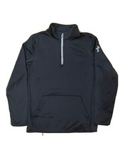Under Armour Boys Youth Medium Black Long Sleeve Shirt 1/4 Zip Casual Kids