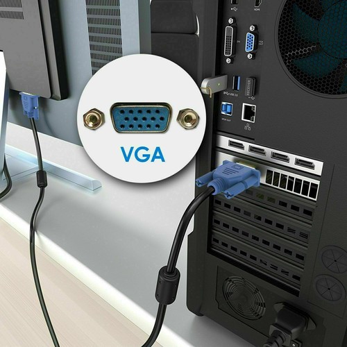 1 ,3 M VGA SVGA 15 Pin Male to Male Cable Lead Blue PC TFT LCD Monitor TV Laptop - Picture 7 of 12
