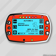 FLUORESCENT RED GEL STICKER FOR ALFANO 6 LAP TIMER - KARTING