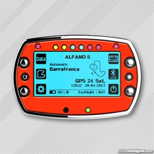 FLUORESCENT RED GEL STICKER FOR ALFANO 6 LAP TIMER - KARTING