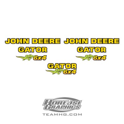 John Deere Gator 6x4 Utility Vehicle Premium Decal Set - Made in the ...