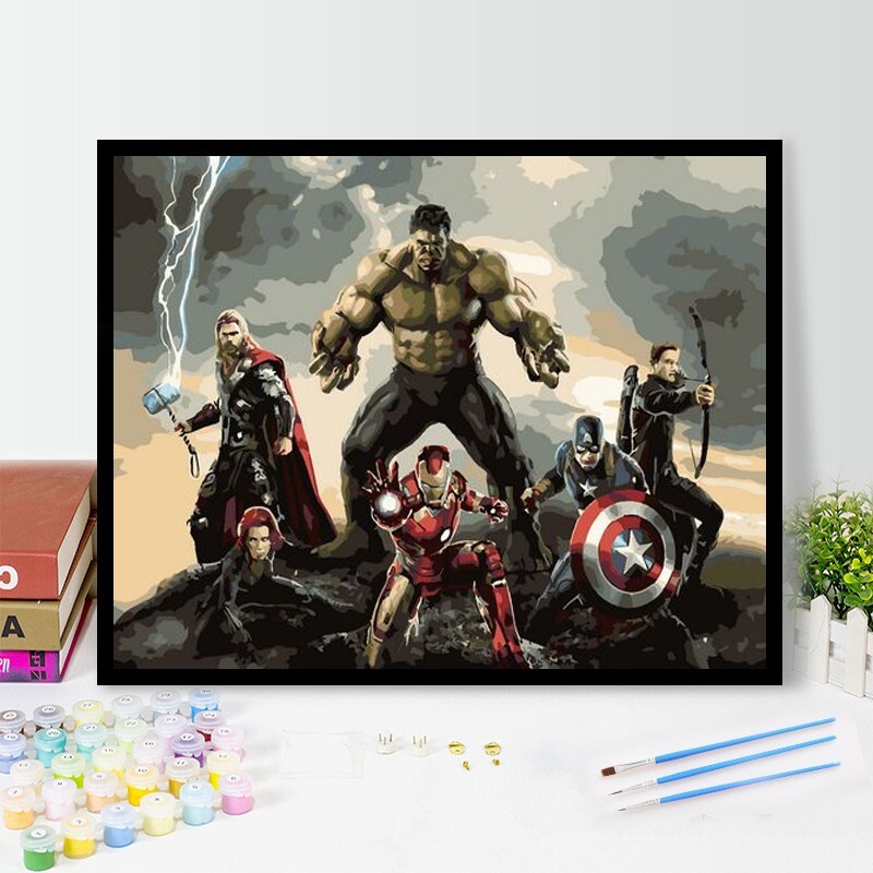 The Avengers Digital Painting Wall Art Home Decor Framed on Cavas