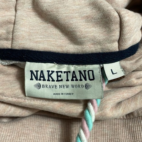 NAKETANO Brave New World Marled Cowl Neck Hoodie Sweatshirt Women's Large - Picture 16 of 16