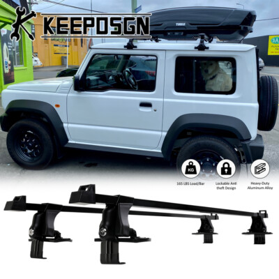 Für Suzuki Jimny Dachträger Querstangen Crossbar Regenrinne ohne Reling Stahl