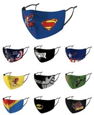 KIDS FACE MASK WASHABLE WITH MARVEL CHARACTERS LOGO