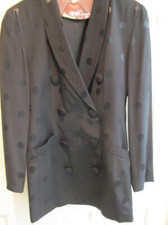 The Limited Jacket~Vintage~Tuxedo Blazer~Black~Size S~USA made~Dbl Breast~FREE H