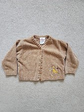 Disney Store Lion King Cardigan Toddler Size XXS Brown Simba Vintage 90's