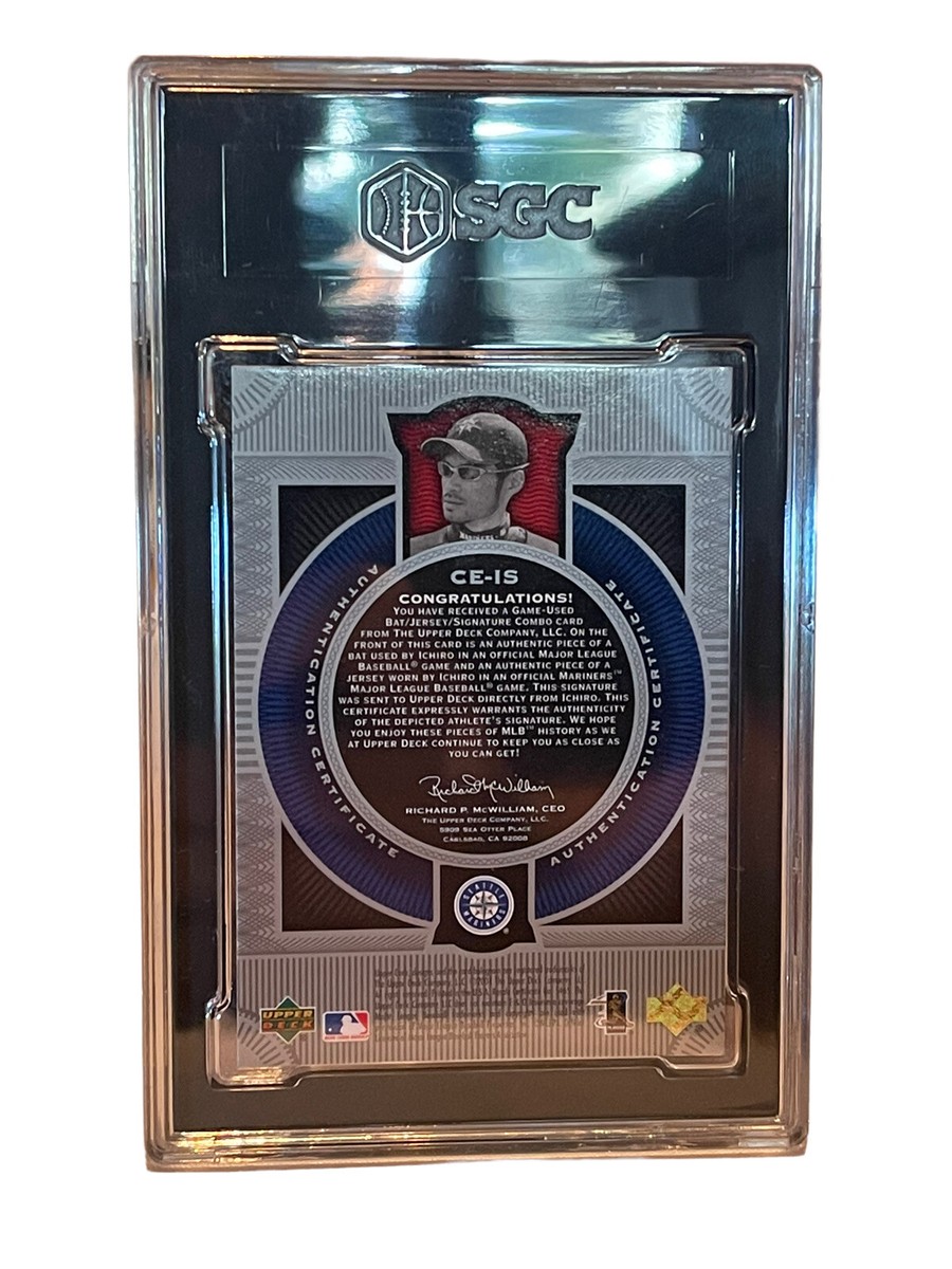 Ichiro RARE 2004 Upper Deck Etching CE-IS Combo Bat Auto Ichiro RARE 2004 Upper Deck Etching CE-IS Combo Bat Auto