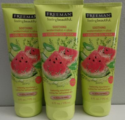 Freeman  Feeling Beautiful  Soothing Watermelon + Aloe Cooling Gel Mask (3 Pack)