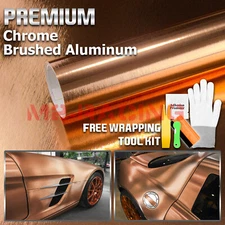 Chrome Aluminum Rose Gold Copper Vinyl Wrap Sticker Decal Sheet Film Air Release